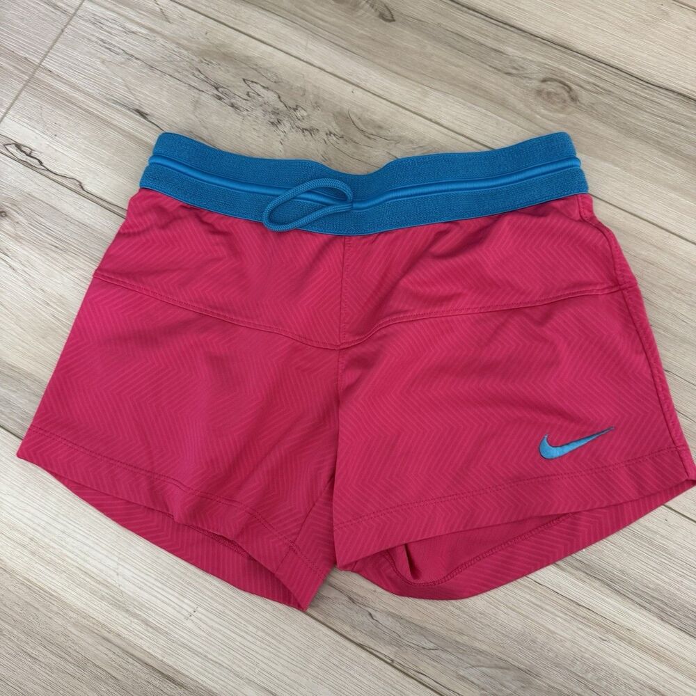 Nike Dri-Fit Womens Size XS Pink & Blue Shorts Running Activewear